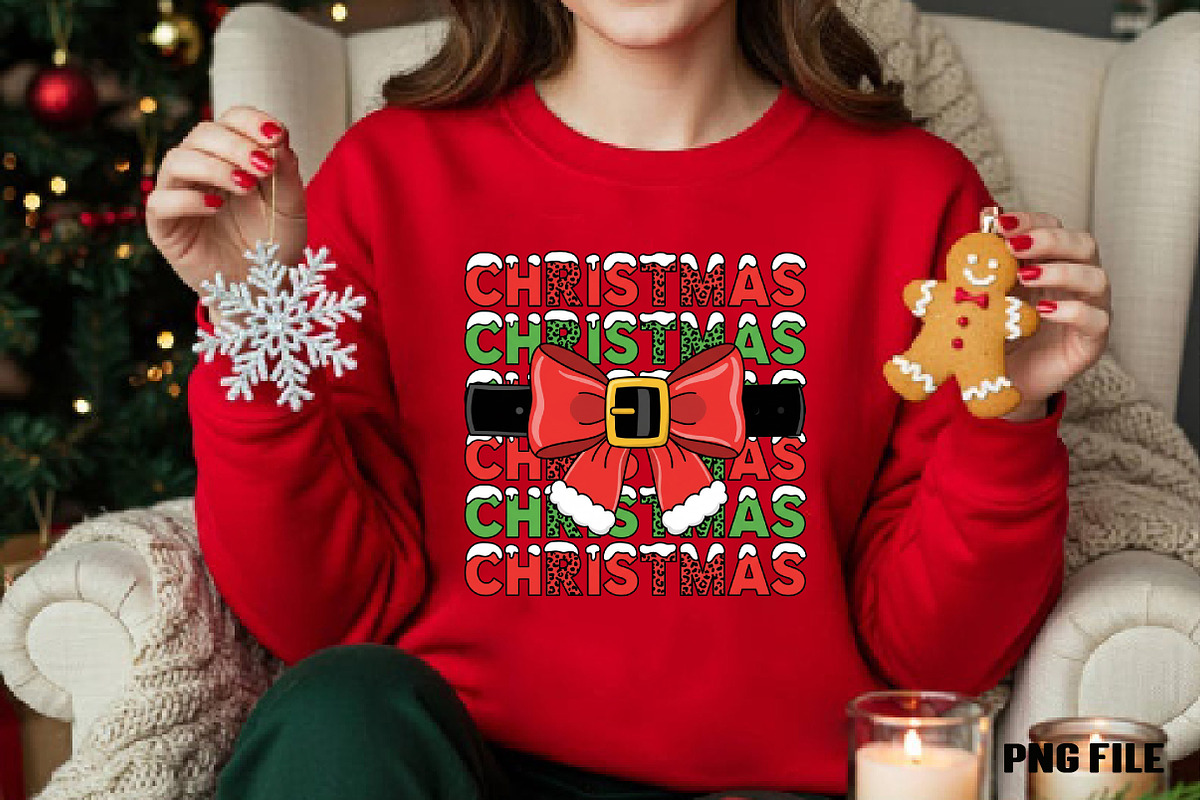 Christmas And Bow PNG, an Illustration by DreamCafeArt (Photo 2 of 4)