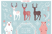White Christmas designer toolkit, an Animal Illustration by Lisa Glanz (Thumbnail 2 of 5)