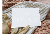 Pastel 5x3.5 Invitation Card Mockup, a Product Mockup by MockupWizard (Thumbnail 1 of 3)