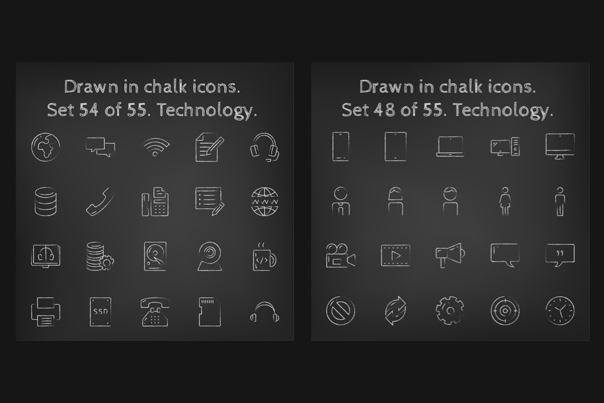 1100 Chalkboard vector icons pack, an Outline Icon by Visual Generation (Photo 27 of 31)