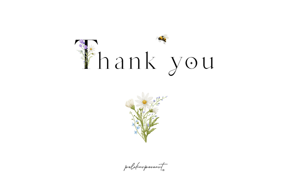 Watercolor Summer Wildflowers, an Illustration by polikarpovaart (Photo 16 of 16)