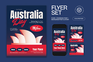 Australia Day Flyer, a Flyer Template by graphicook