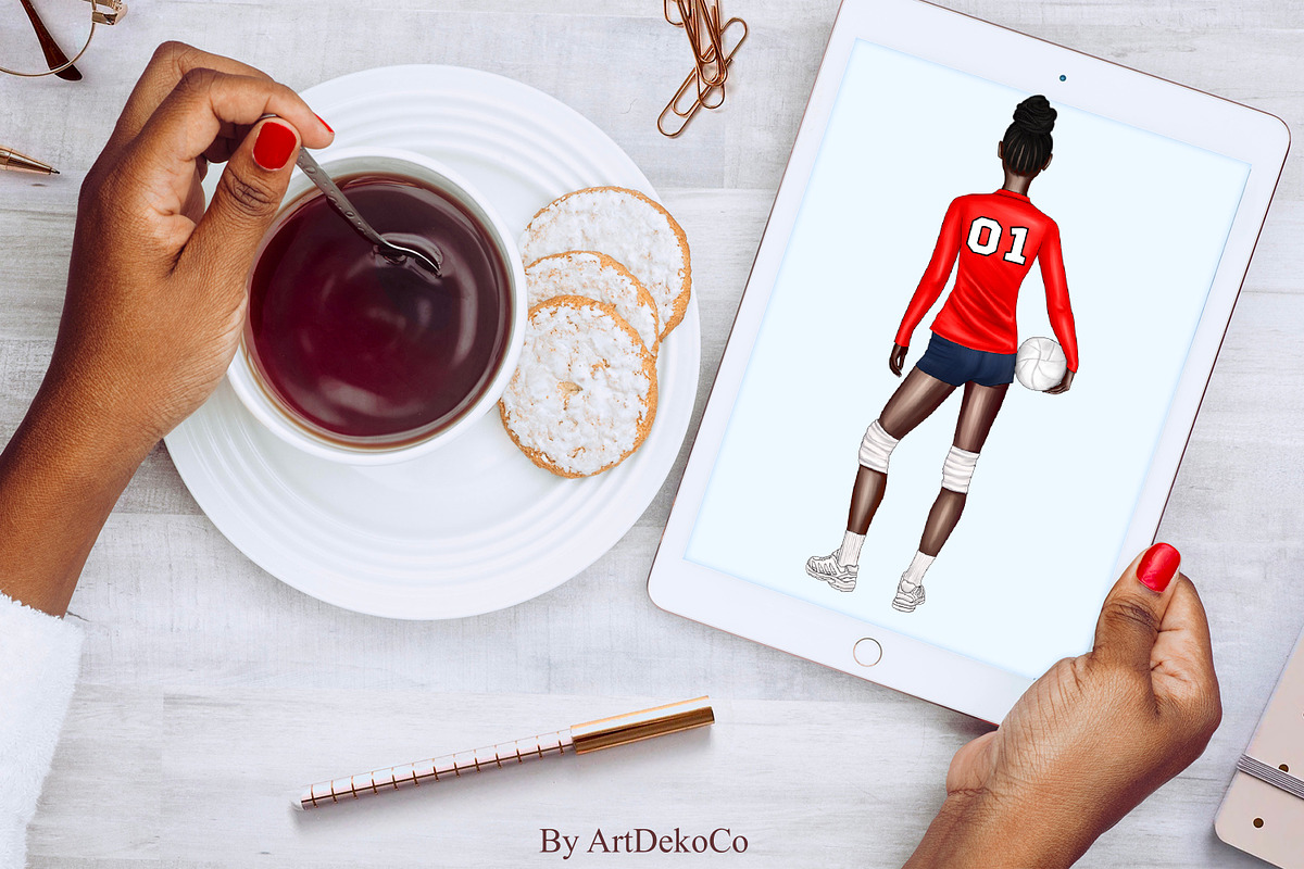 volleyball clipart, a Sport Illustration by DekoArt (Photo 4 of 5)