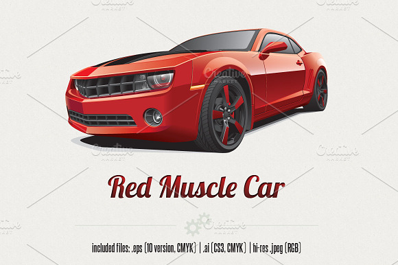 Red Muscle Car preview 2