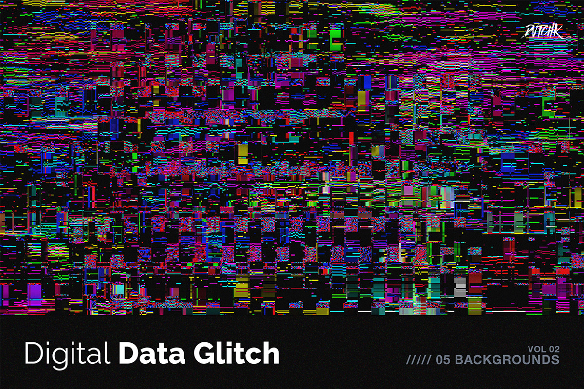 Digital Data Glitch V02, a Background Graphic by dvtchk (Photo 5 of 6)