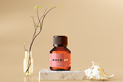 Amber Glass Cosmetic Bottle Mockups, a Cups & Container Mockup by pmvch (Thumbnail 8 of 26)