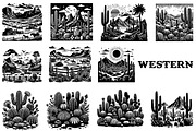 Western vector clipart, a Graphic by FITALARTSNEDIGI (Thumbnail 4 of 9)