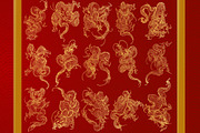 Golden dragon clipart, a Decorative Illustration by TaKong Magics (Thumbnail 2 of 6)