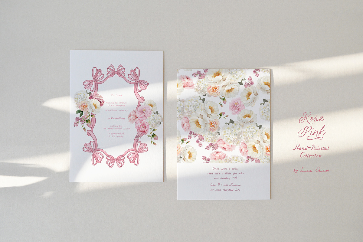 Rose Pink Watercolor Floral, a Decorative Illustration by Lana Elanor (Photo 9 of 14)