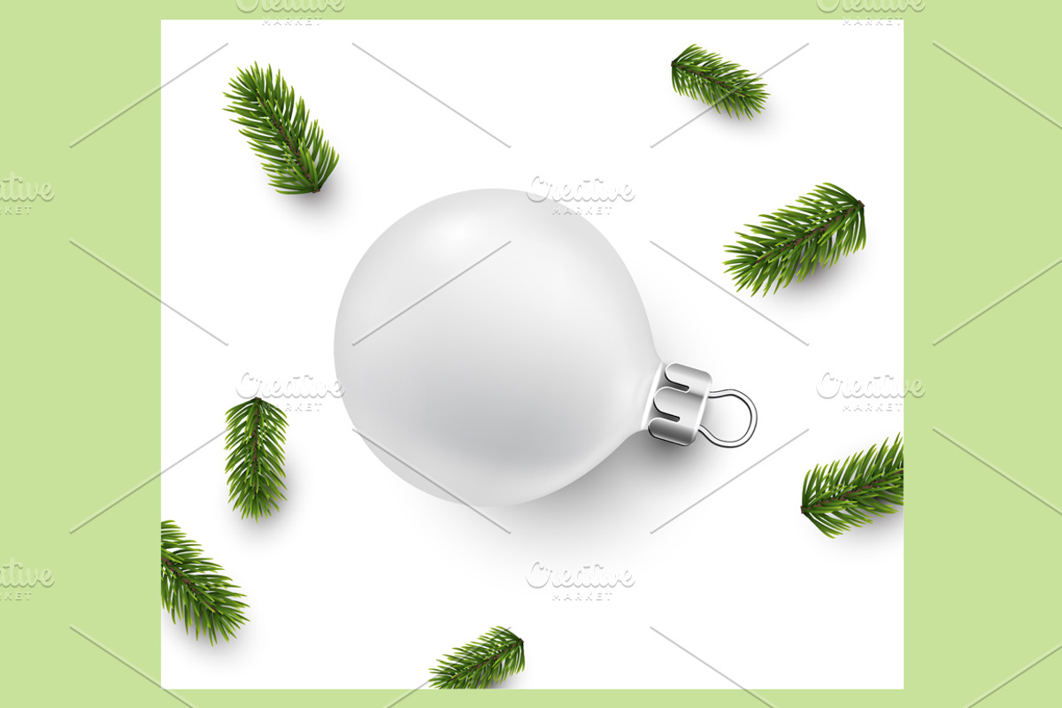 New Year card with Christmas ball, a Card Template by Vjom (Photo 2 of 2)
