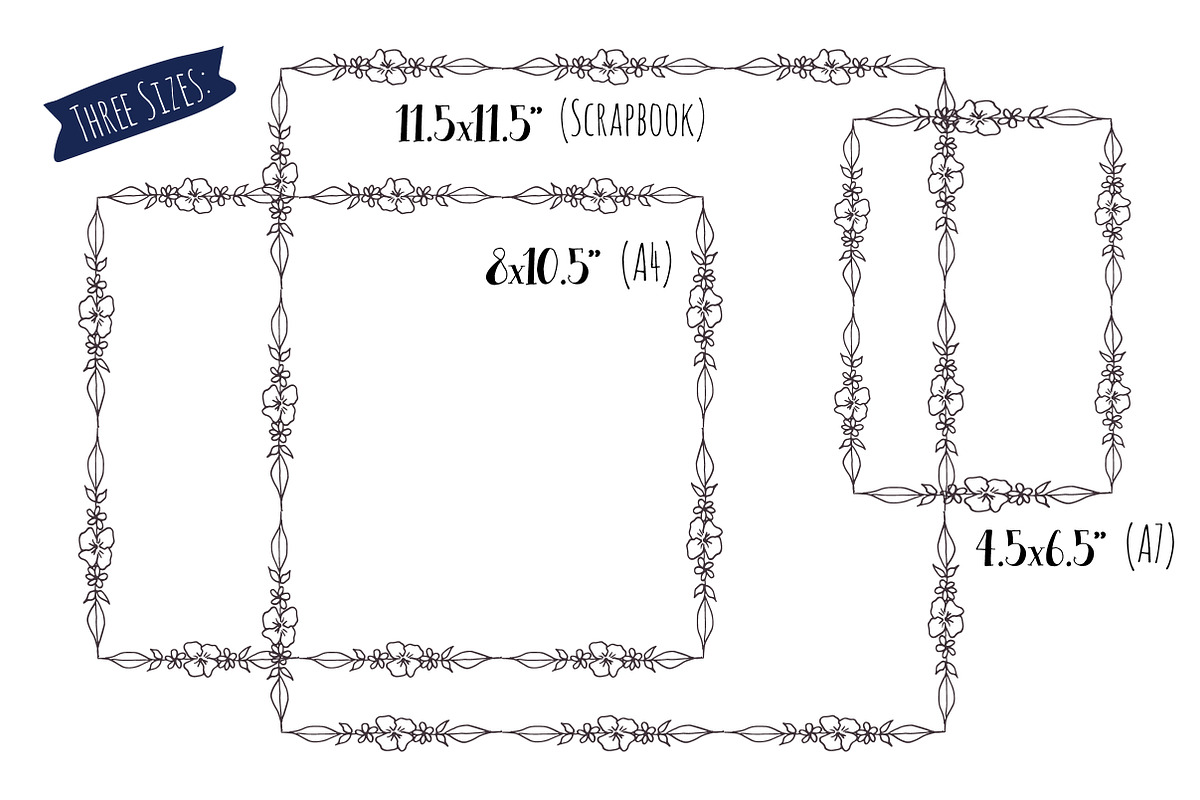 Doodle Borders Clipart + Vectors, an Object Graphic by The Pen and Brush (Photo 4 of 4)