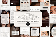 Lash Tech Template Instagram Stories, a Social Media Template by Studio Eburnean (Thumbnail 1 of 3)