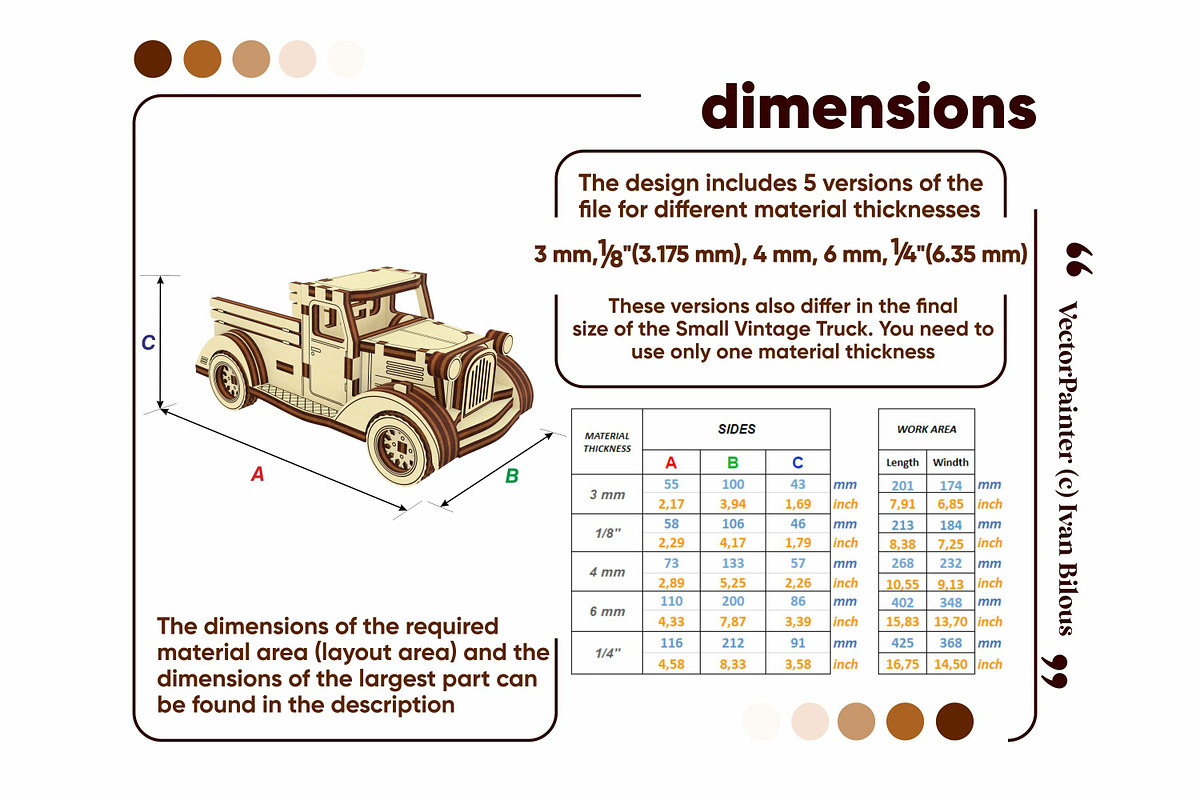 Small Vintage Truck - Laser Cut File, an Object Graphic by VectorPainter (Photo 9 of 21)