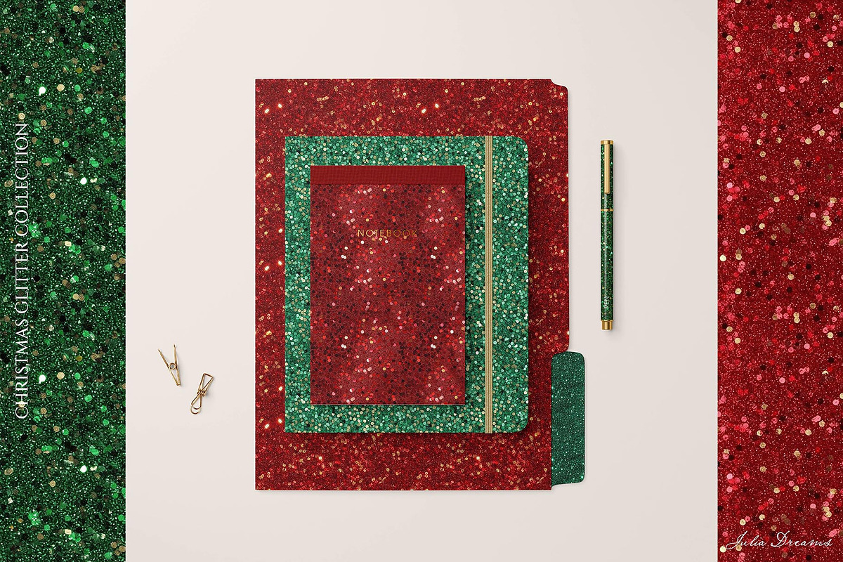 Christmas Glitter Seamless Textures, a Texture Graphic by Julia Dreams (Photo 5 of 7)