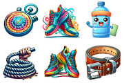 Gym Workout Sublimation Clipart, an Illustration by DreamArtGraphic (Thumbnail 2 of 4)