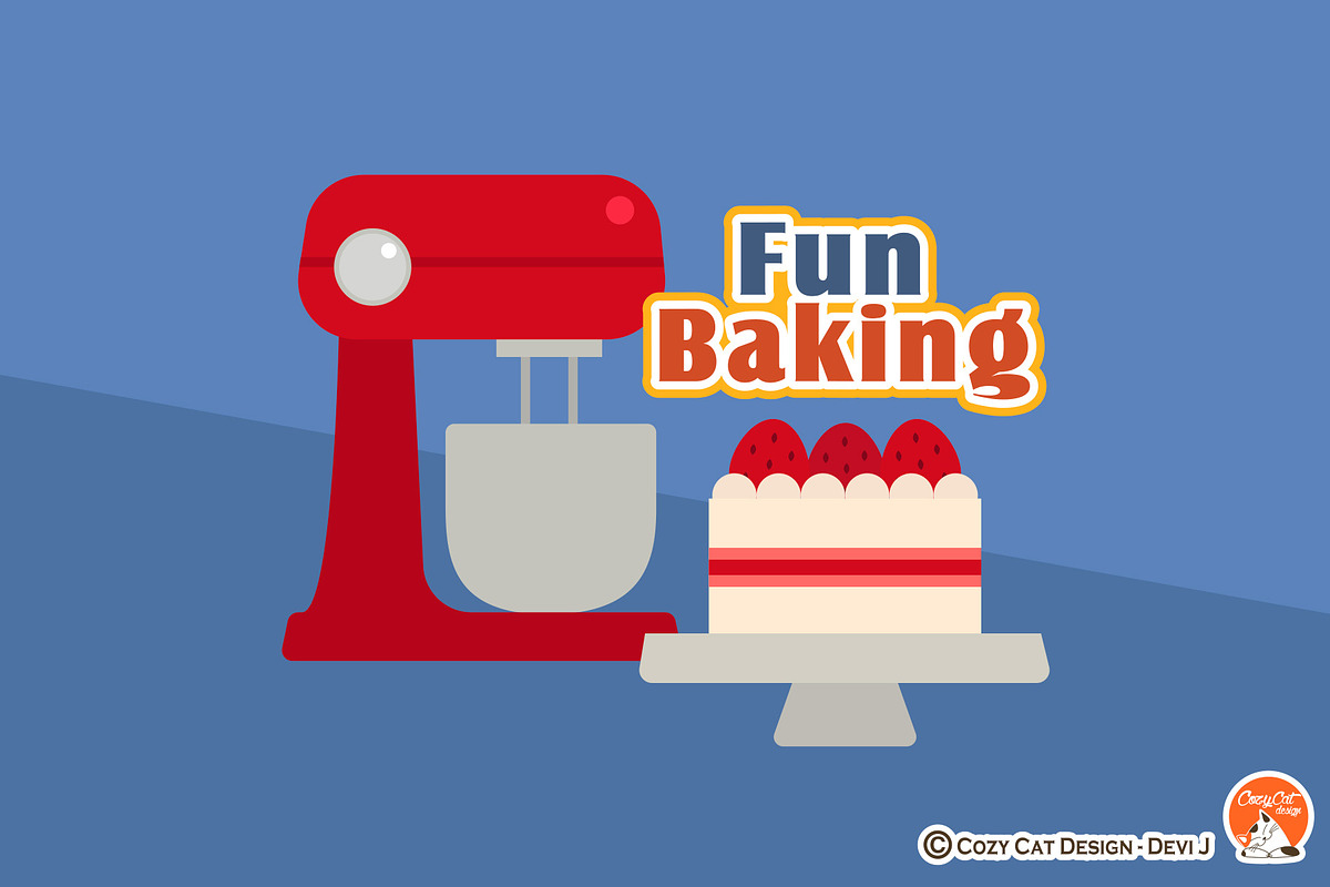 Fun Baking Digital Clip Art, an Object Graphic by Cozy Cat Design (Photo 2 of 3)