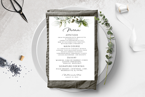 Green Wedding Editable Templates