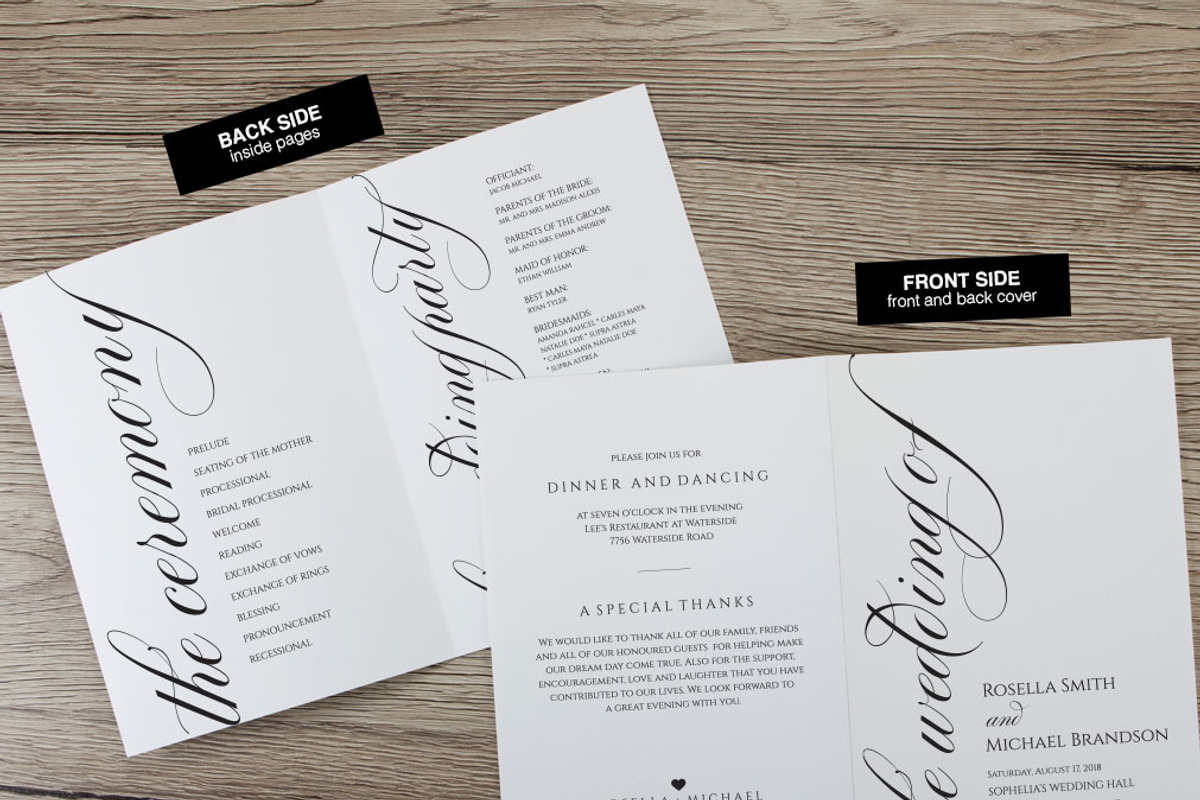 Wedding Program folded SHR365, an Invitation Template by Shafura_Wedding (Photo 2 of 6)