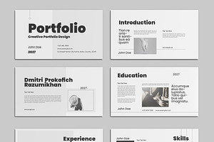 Portfolio Presentation Design, a Presentation Template by ClickPaint_Studio