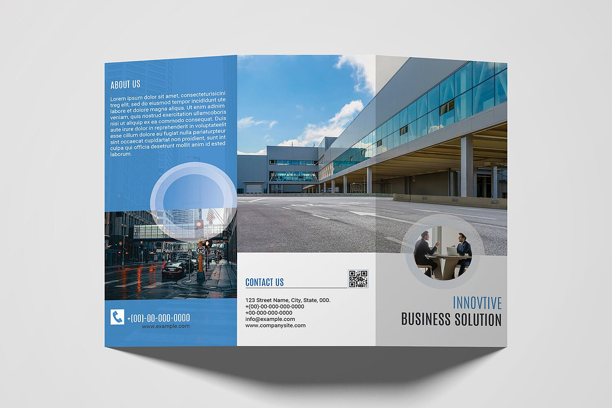 Corporate Trifold Brochure, a Brochure Template by retrographix (Photo 3 of 3)
