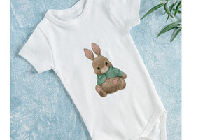 Baby Bunny First Birthday Clipart