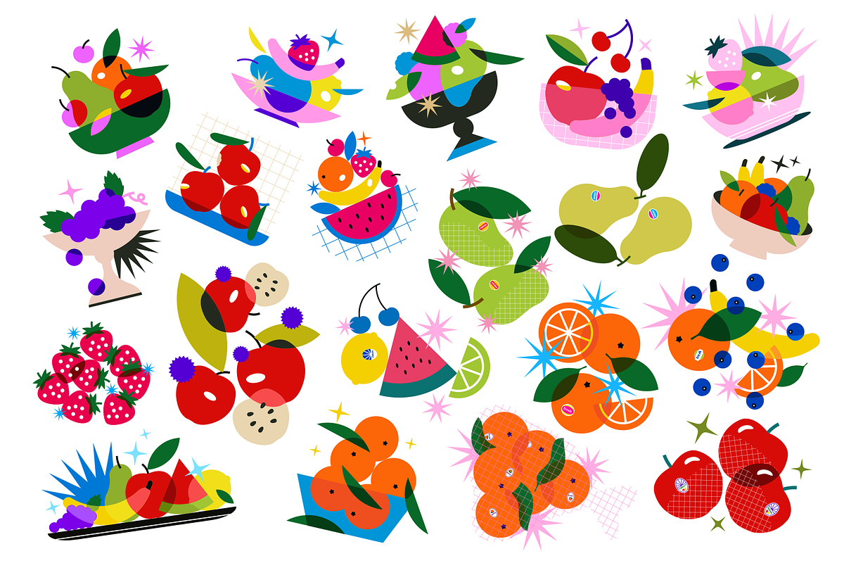 Fruits Illustrations & Patterns, a Food Illustration by tifftuff (Photo 2 of 6)