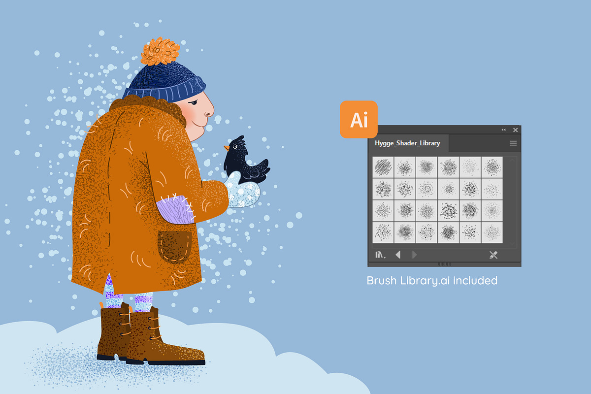 Hygge Shader 24 Illustrator Brushes, a Brush Add-On by IuliiaSavko (Photo 5 of 7)