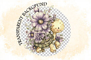 Spring Turtle with Flower Clipart B, an Illustration by SVGArt (Thumbnail 8 of 9)