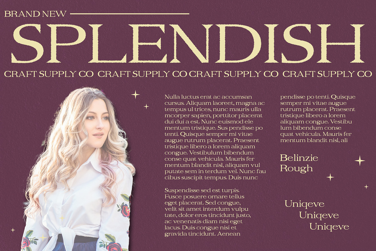 Belinzie Rough, a Serif Font by Craft Supply Co. (Photo 5 of 8)