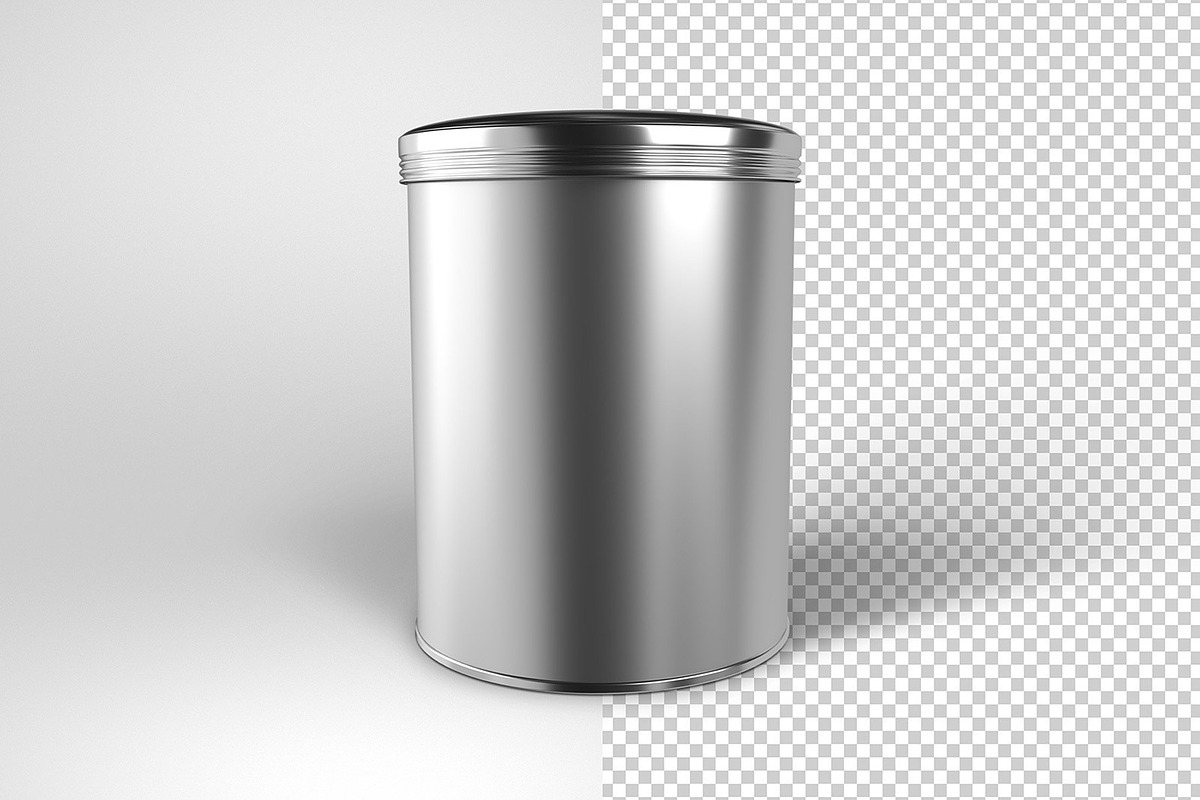 Round Metallic Jar Mockup, a Cups & Container Mockup by Medialoot (Photo 5 of 5)