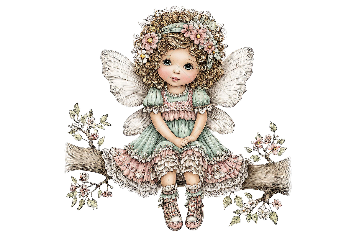 Fairy Girl Clipart PNG, a Seasonal Illustration by Memories By Lea (Photo 9 of 18)
