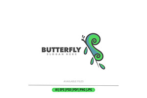 Butterfly Nature Logo Template