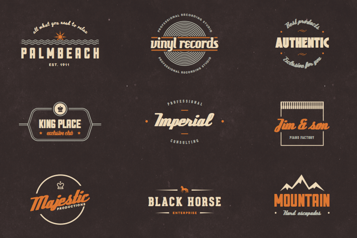 Vintage Label Vector Pack, an Icon by EezyPremium