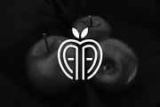 Minimalist Initials AA Apple Logo, a Branding & Logo Template by Luxury Logos (Thumbnail 2 of 4)