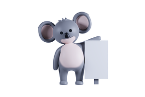 3D Pack Cute Animal Koala