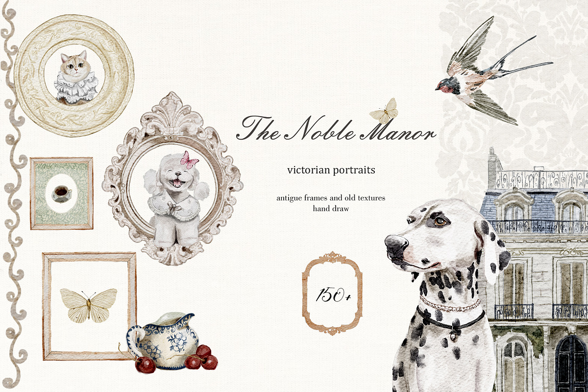 The Noble Manor-victorian animals, a Decorative Illustration by Amely.Art (Photo 1 of 15)
