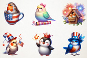 4th Of July Birds Sublimation Clipar, an Animal Illustration by RobertsArt (Thumbnail 2 of 7)