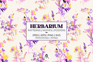 Abstract Botanical Herbs Patterns