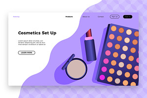 Cosmetics - Banner & Landing Page