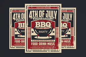 4th of July Celebration BBQ Party, a Flyer Template by Muhamad Iqbal hidayat