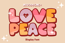 Love Peace - Cartoon Font Types