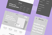 Radio Station Wireframe Website, a Wireframe Template by INSPR STD (Thumbnail 3 of 6)