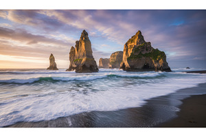Seascape with rock formation during, a Nature Photo by Igor Tichonow