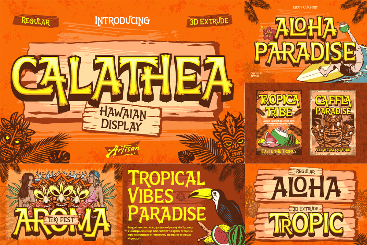Aloha Summer Font Bundle, a Sans Serif Font by Artisan Themes (Photo 2 of 7)