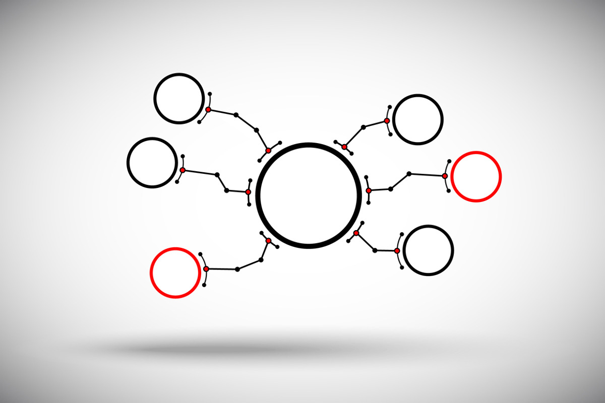 Round cell branches, a Technology Illustration by NickSorl Shop