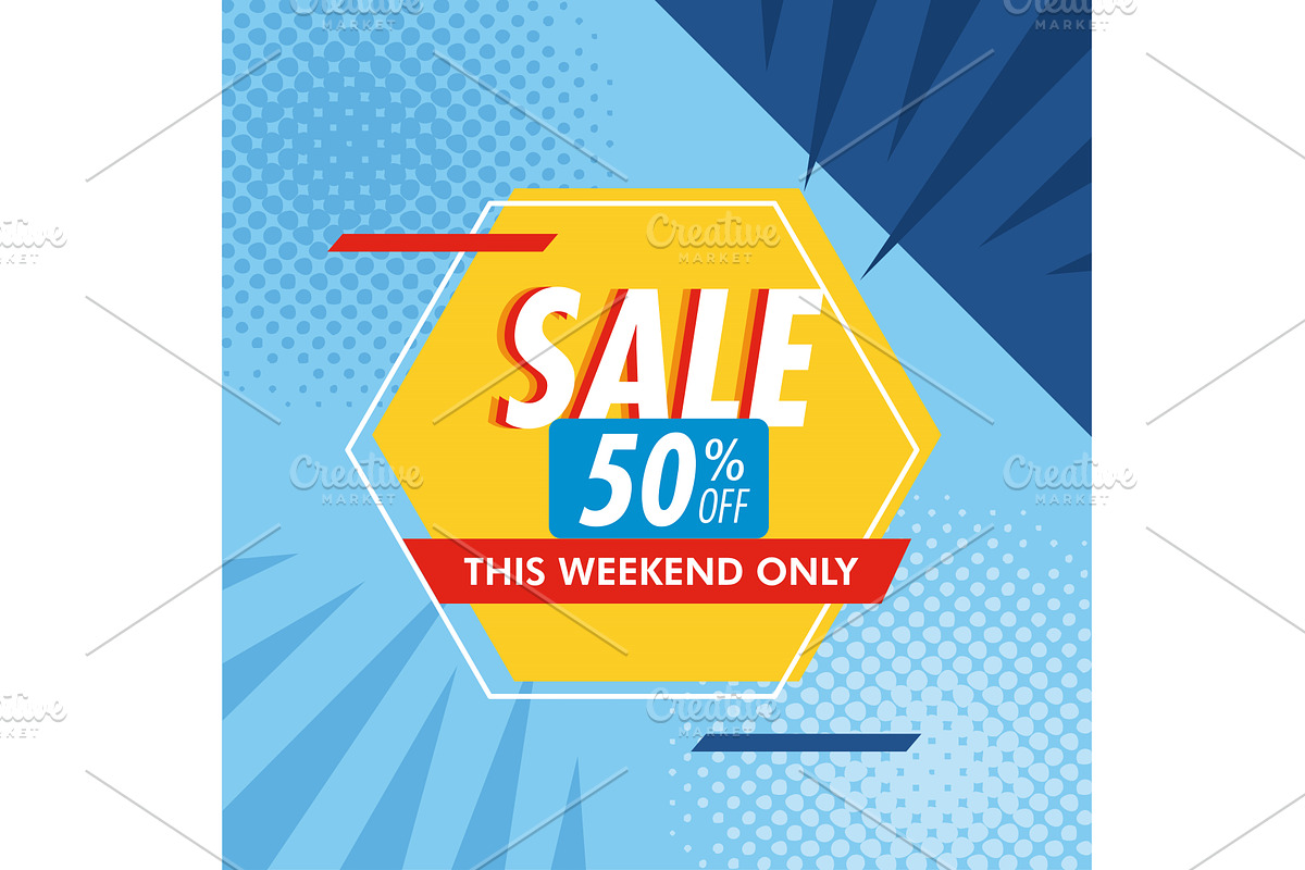 sale this weekend only, a Finance Illustration by studiogstock