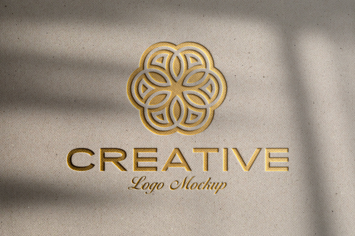 Debossed Gold Foil Logo Mockup, a Product Mockup by Smart Works