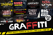 Graffiti Font Bundle - SALE, a Sans Serif Font by tokokoo (Thumbnail 1 of 11)