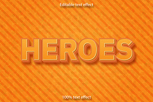 Heroes Editable Text Effect