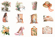 Watercolor Summer Planner Clipart, an Illustration by Designworld (Thumbnail 2 of 5)